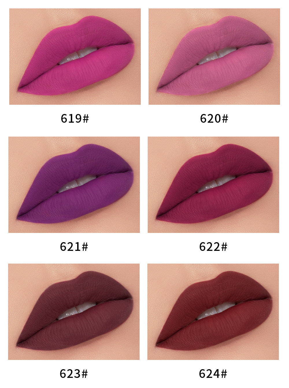 Qibest 34 Colors Matte Non-Stick Cup Does Not Fade Lip Gloss Matte Liquid Lipstick Makeup