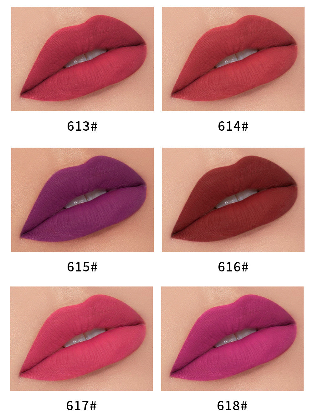 Qibest 34 Colors Matte Non-Stick Cup Does Not Fade Lip Gloss Matte Liquid Lipstick Makeup