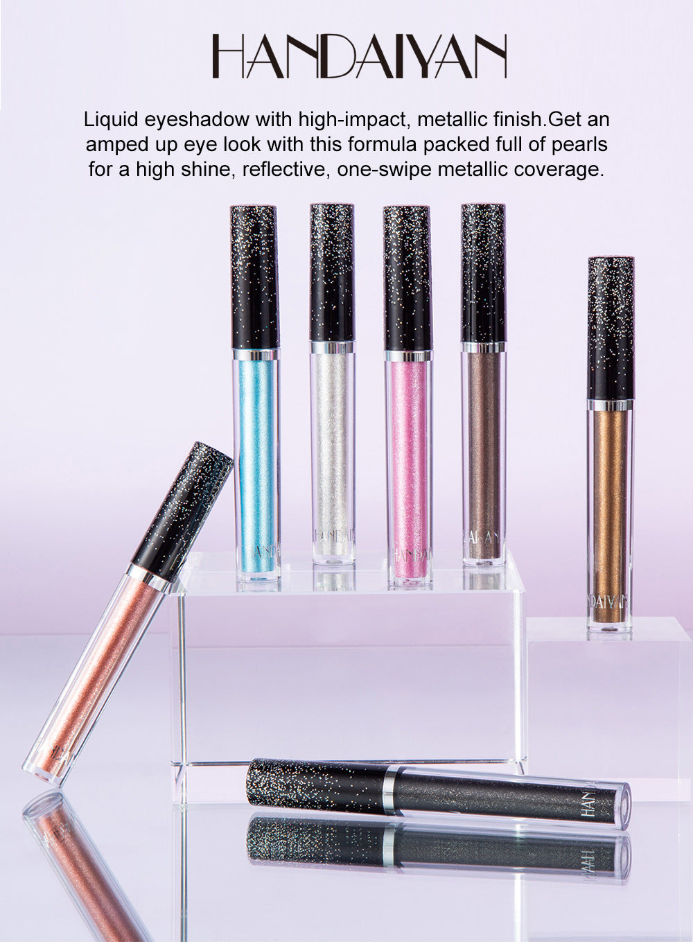 HANDAIYAN 12 Color Single Diamond Liquid Eye Shadow Psychedelic Pearly Shiny Eye Shadow Lying Silkworm Tear Makeup Eye Shadow Liquid