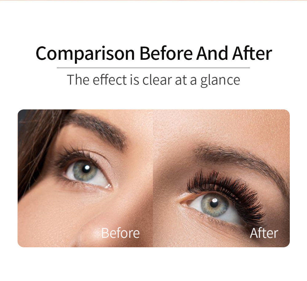 QIBEST Mascara Natural Slender Curling Waterproof Anti-Sweat Mascara Magic Thick And Long Without Blooming