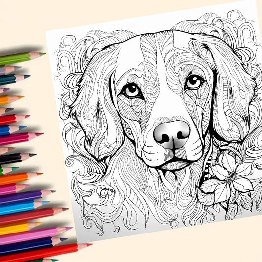 Mandala Dog Art Coloring Book