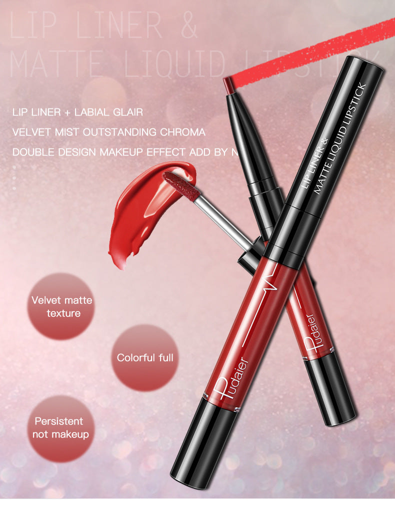 Pudaier Velvet Matte 2-In-1 Lip Gloss