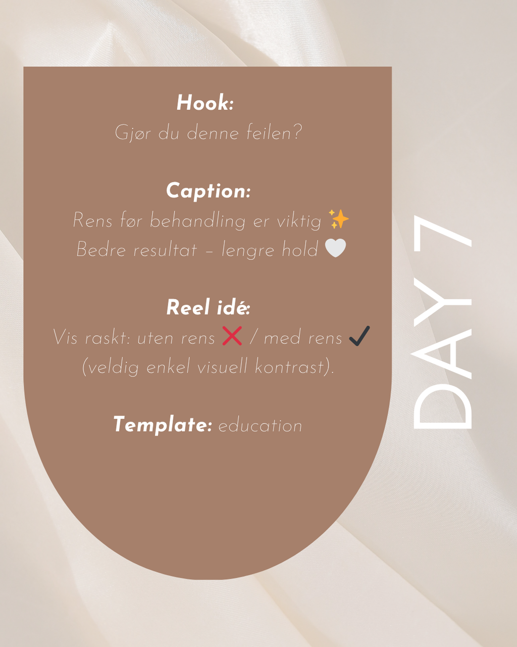 Instagram Content Planner for Lash Artists (30 Days + Templates & Hooks) NORWEGIAN