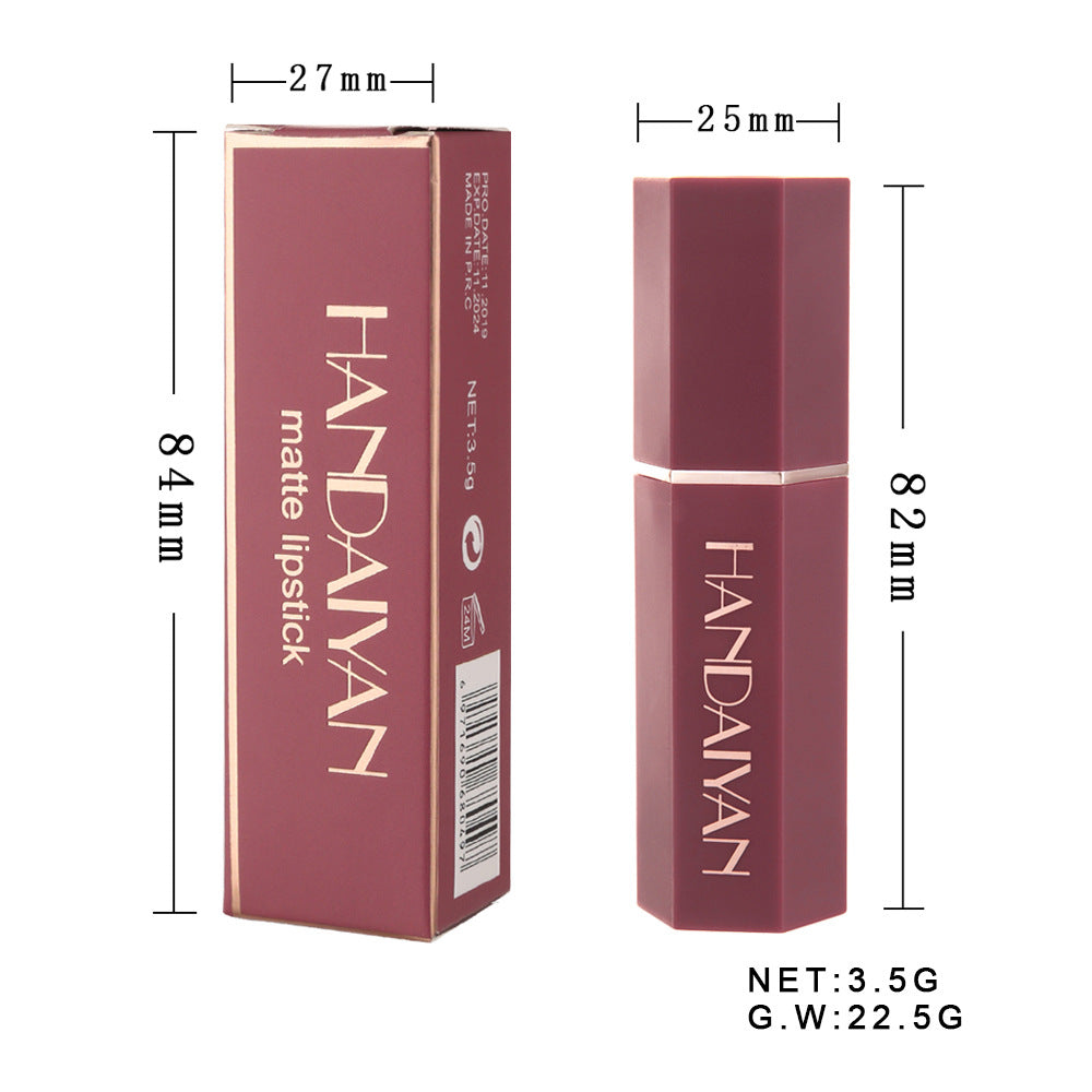 HANDAIYAN Amazon Hot 6 Color Matte Moisturizing Lipstick