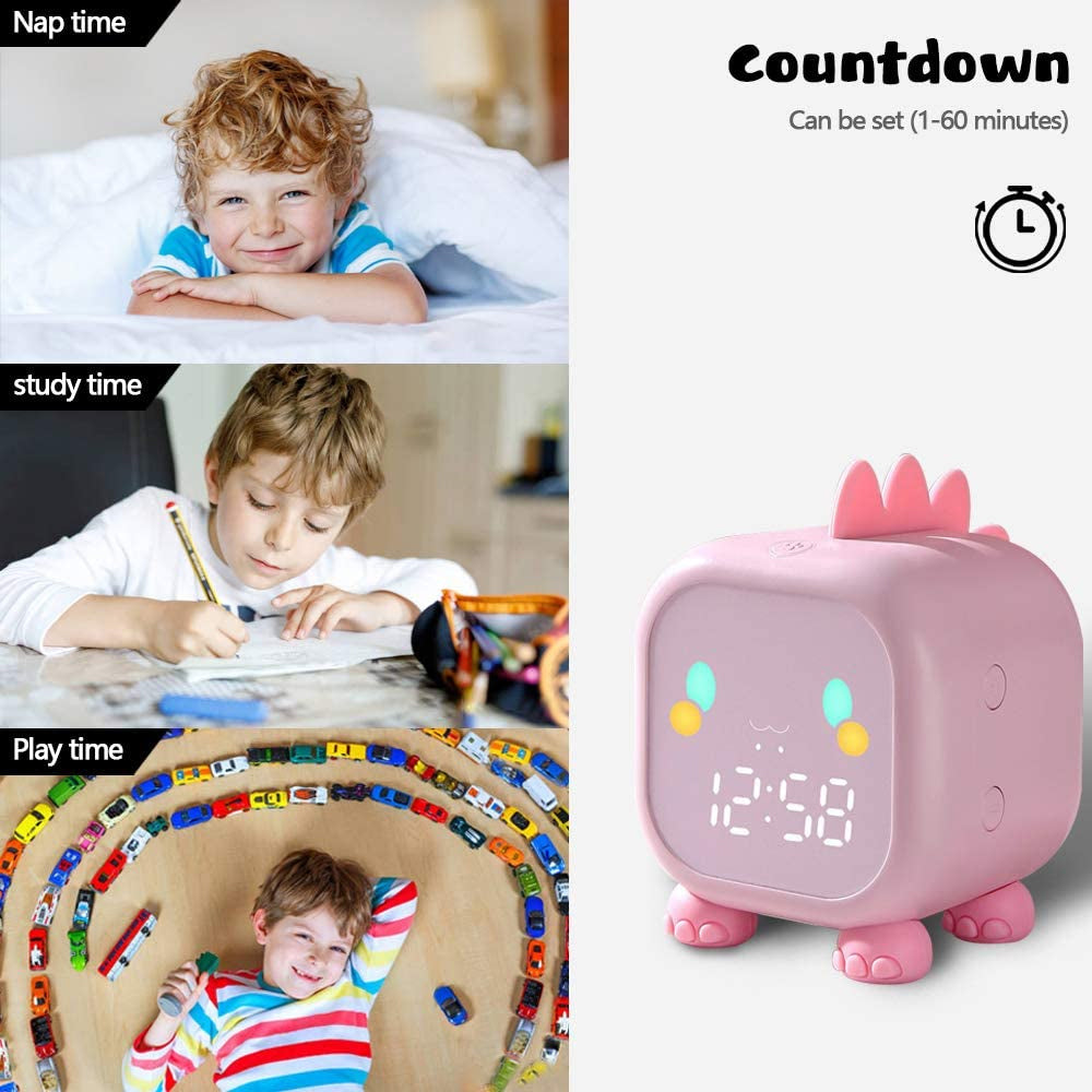 Sleep Training Digital Kid’s Dinosaur USB Rechargeable Alarm Clock
