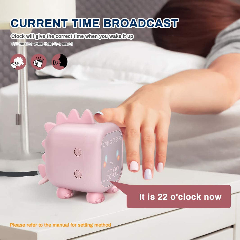 Sleep Training Digital Kid’s Dinosaur USB Rechargeable Alarm Clock