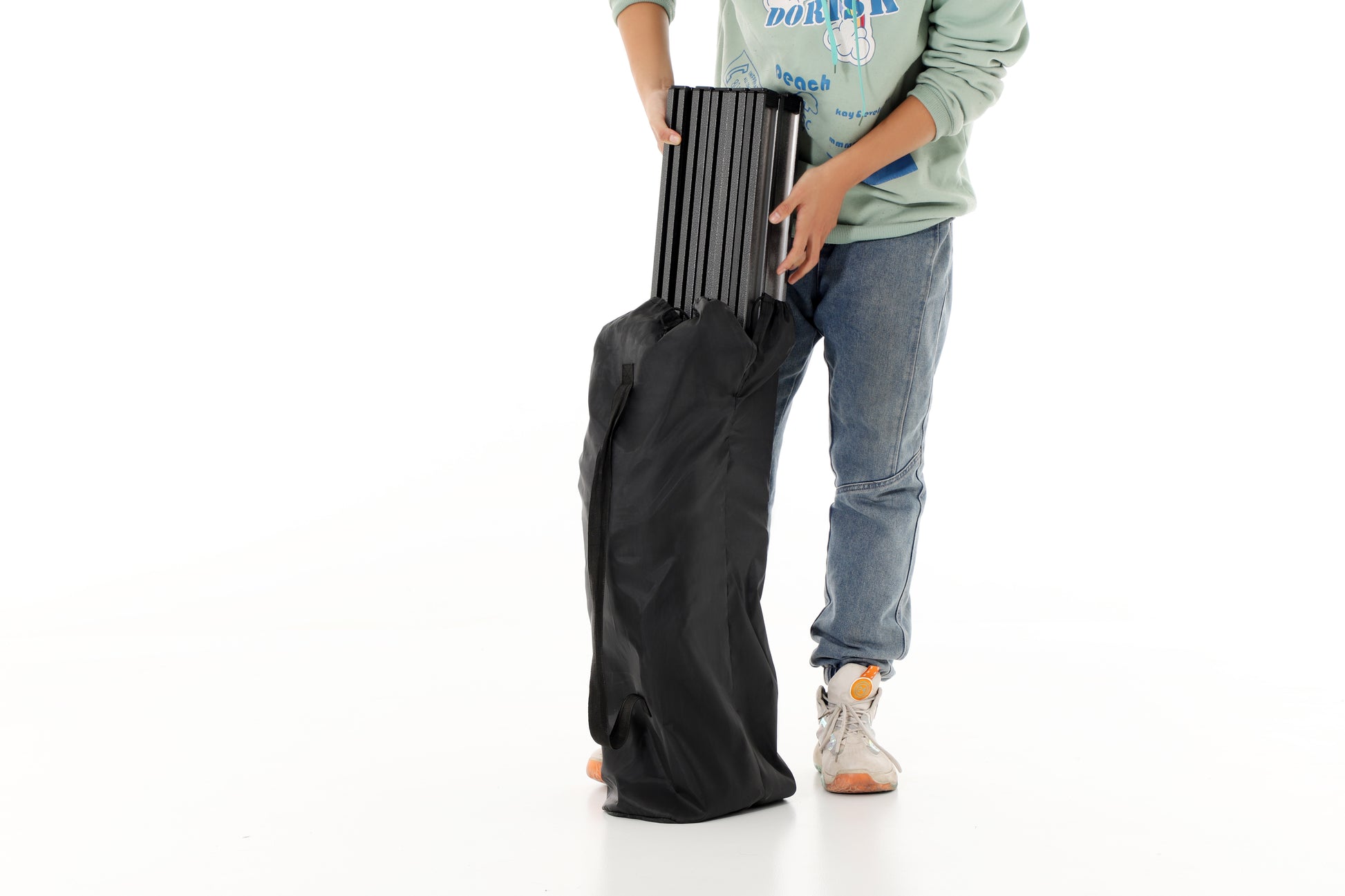 Aluminum Folding Outdoor Camping Roll-Up Square Table with Carrying Bag