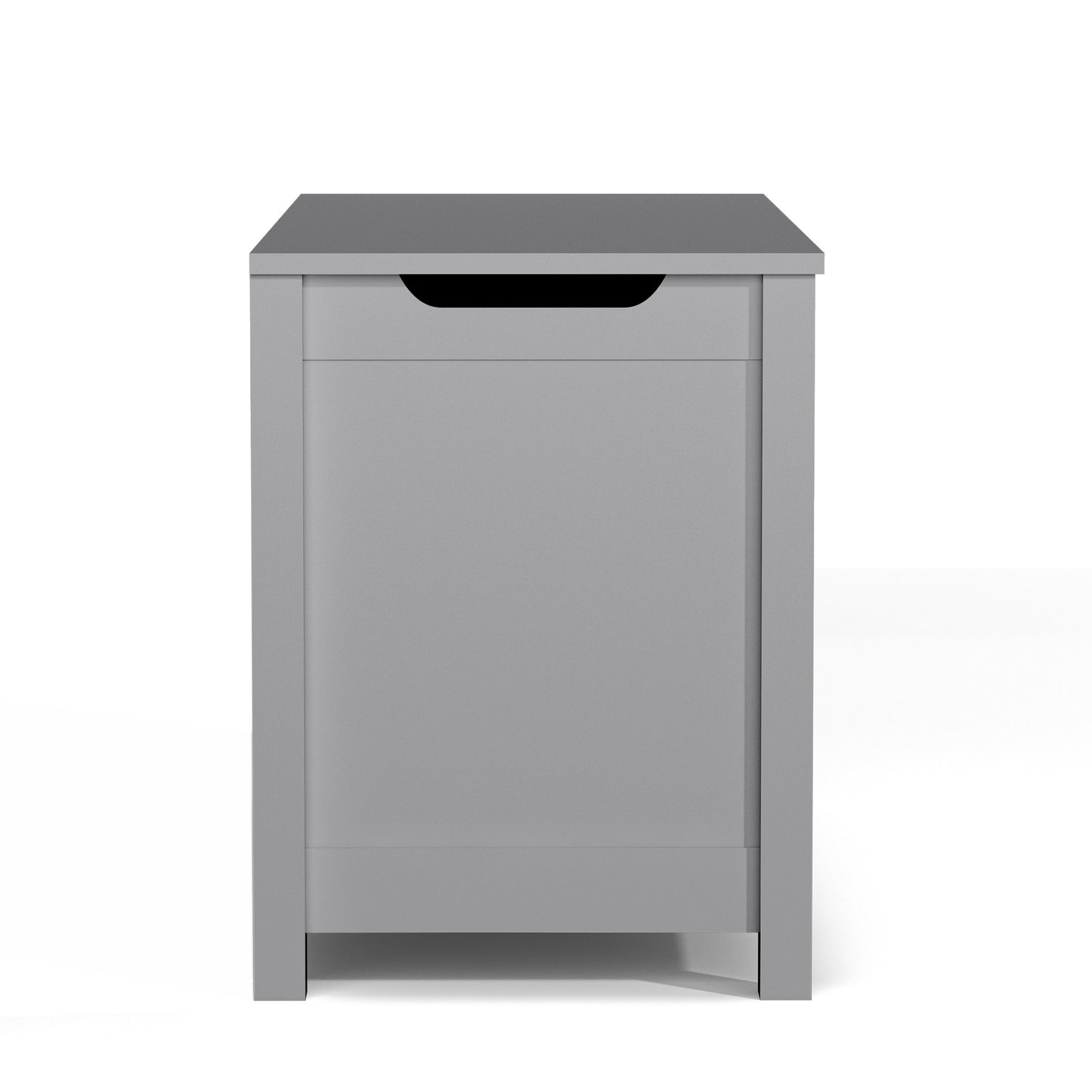 Kids Wooden Toy Box Storage with Safety Hinged Lid for Ages 3+ -Gray