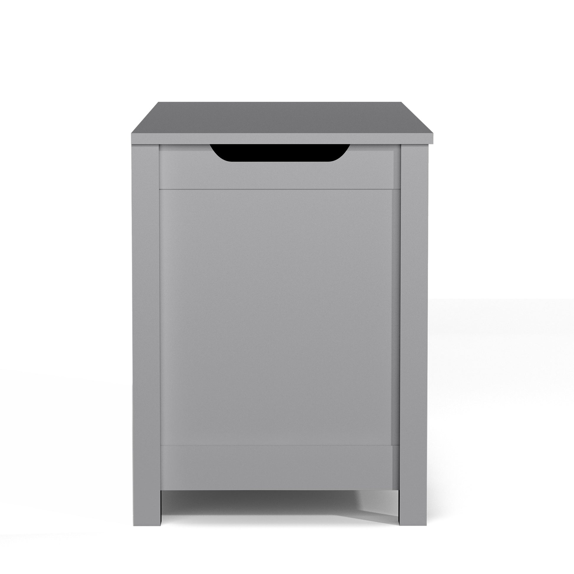 Kids Wooden Toy Box Storage with Safety Hinged Lid for Ages 3+ -Gray