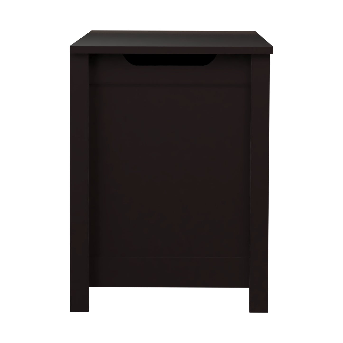 Kids Wooden Toy Box Storage with Safety Hinged Lid for Ages 3+ -Dark Brown