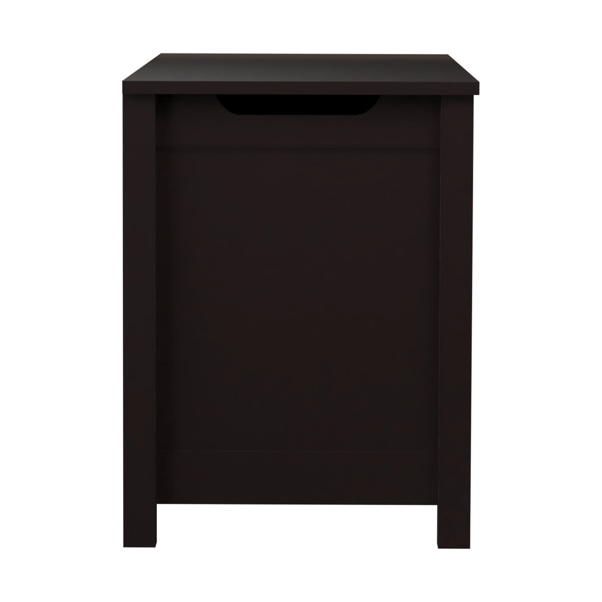 Kids Wooden Toy Box Storage with Safety Hinged Lid for Ages 3+ -Dark Brown