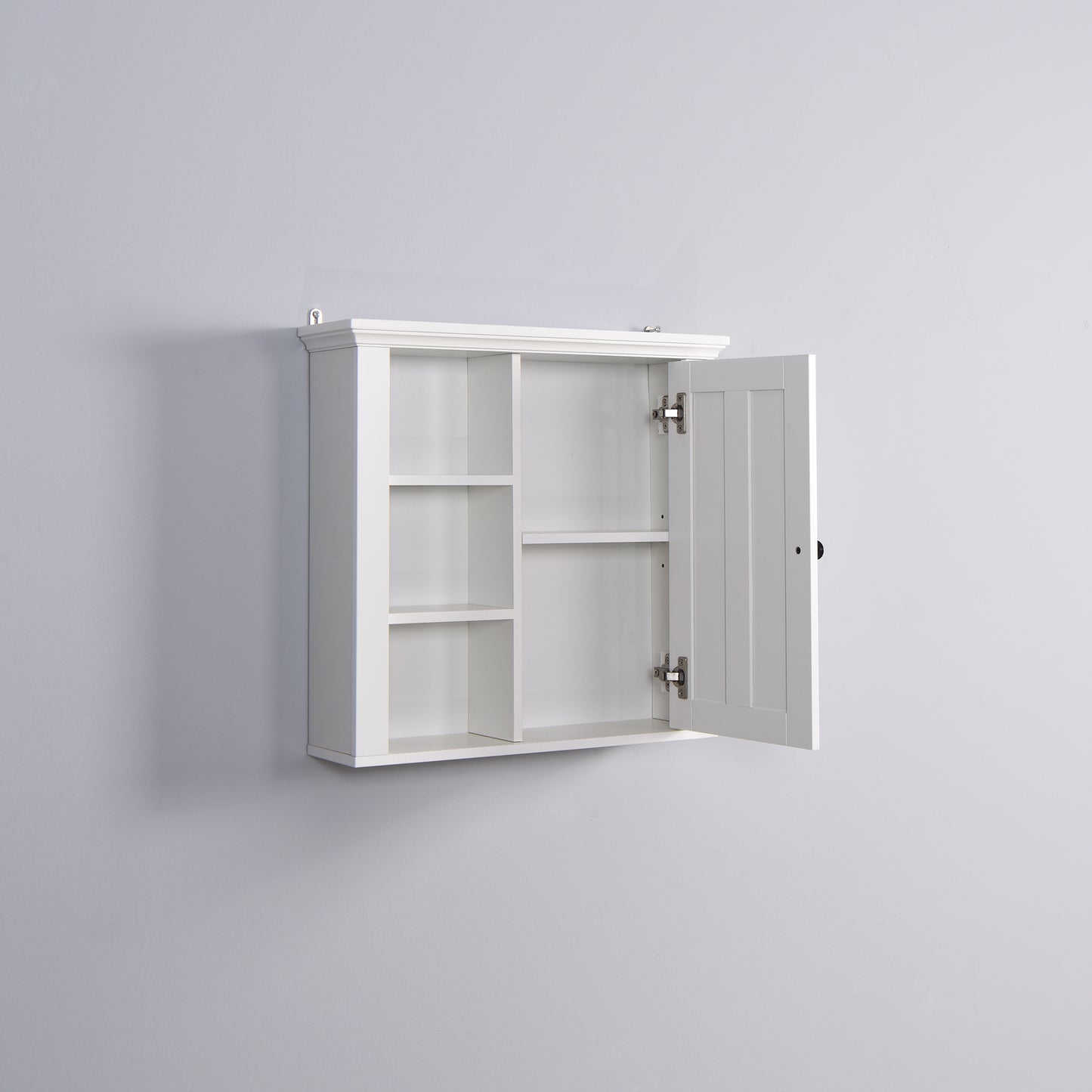 Modern Designed Wooden Bathroom Wall Mounted Cabinet with Door- White