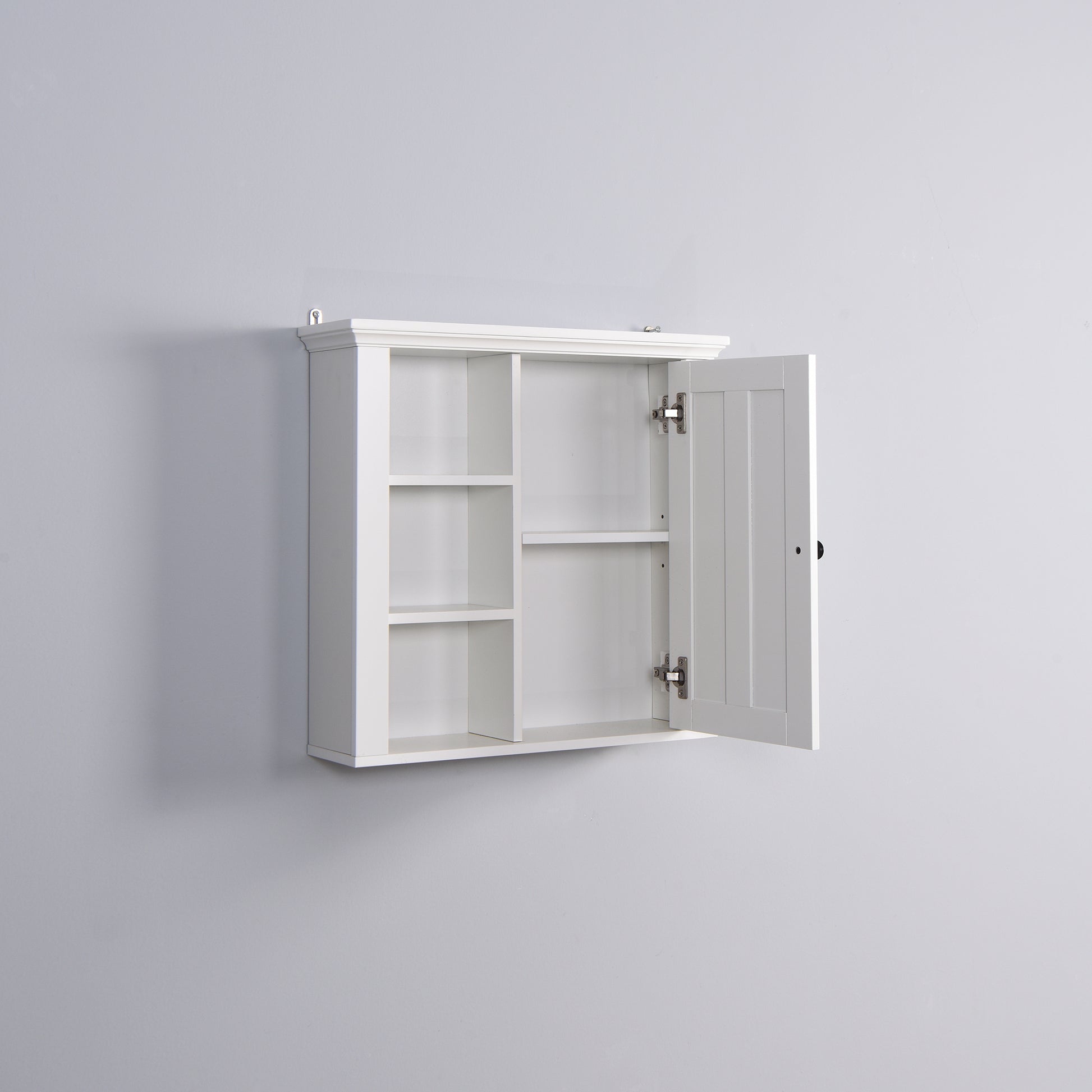 Modern Designed Wooden Bathroom Wall Mounted Cabinet with Door- White