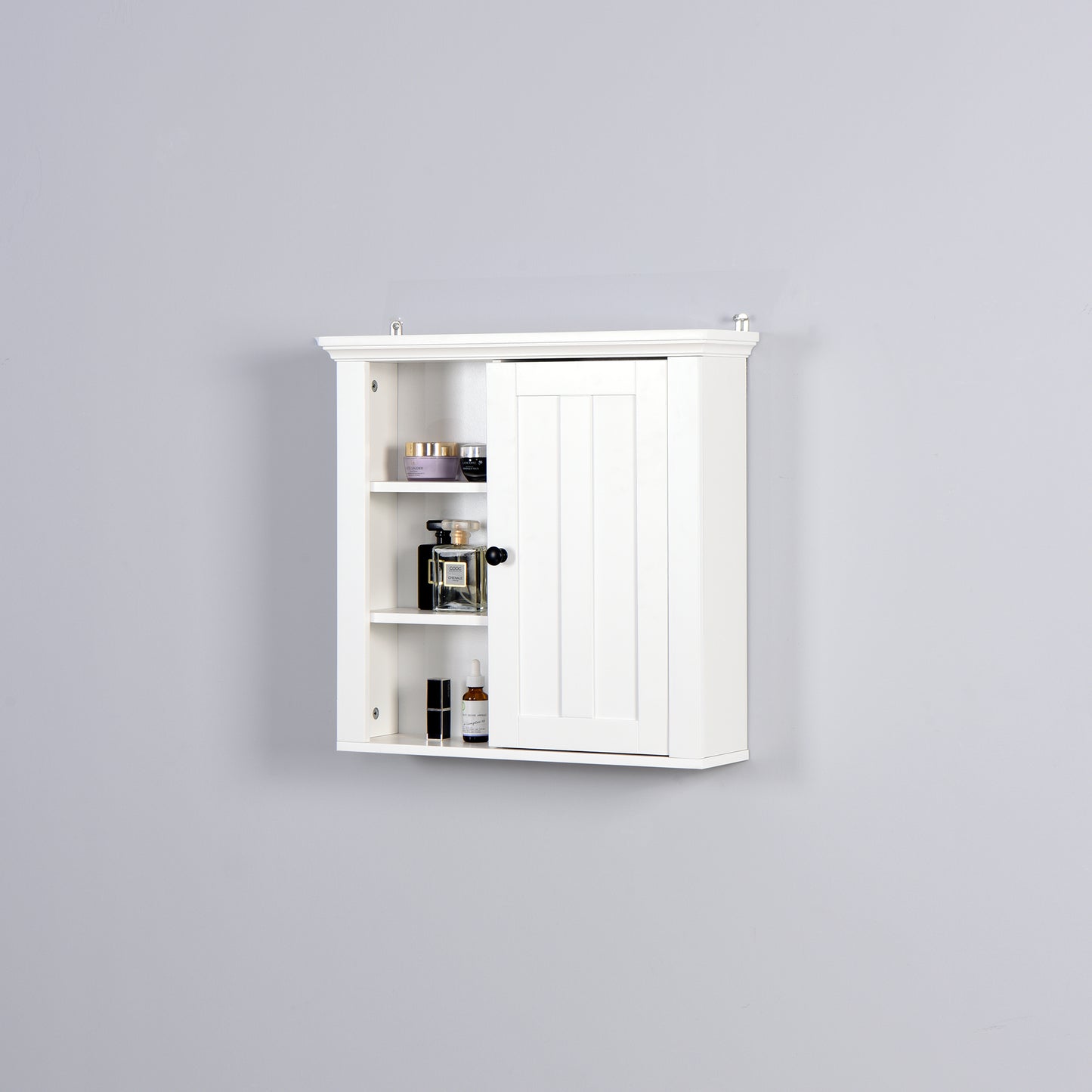 Modern Designed Wooden Bathroom Wall Mounted Cabinet with Door- White