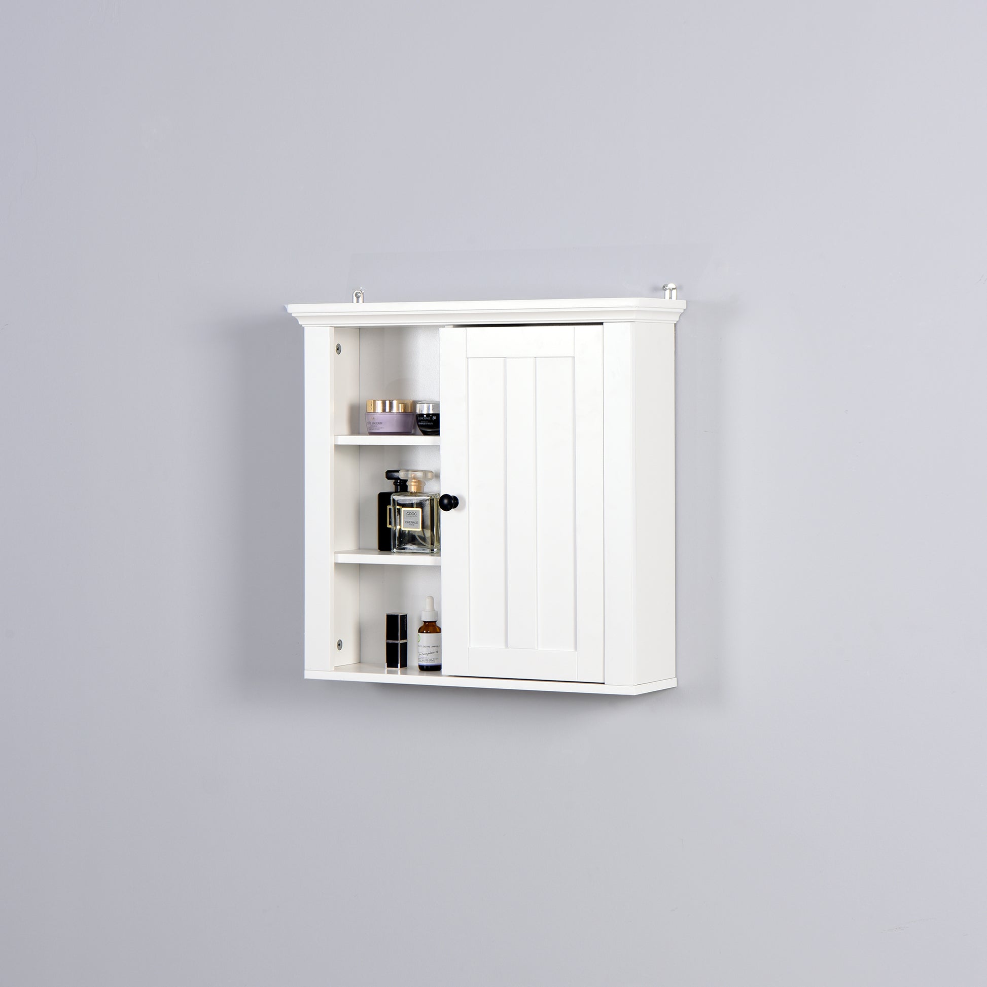 Modern Designed Wooden Bathroom Wall Mounted Cabinet with Door- White