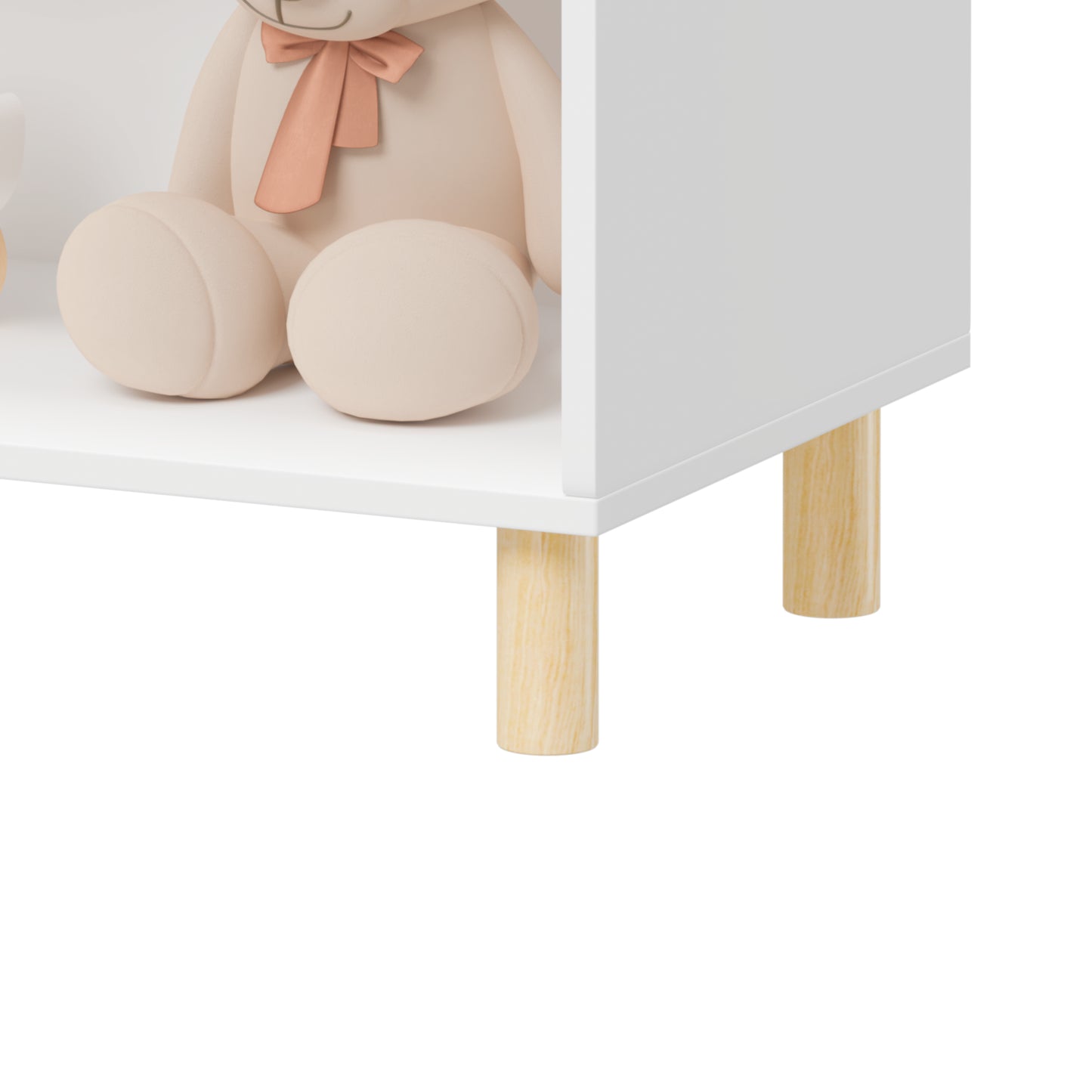 3-Tier Kid’s Bookcase Book Display Shelf and Cabinet Organizer- White