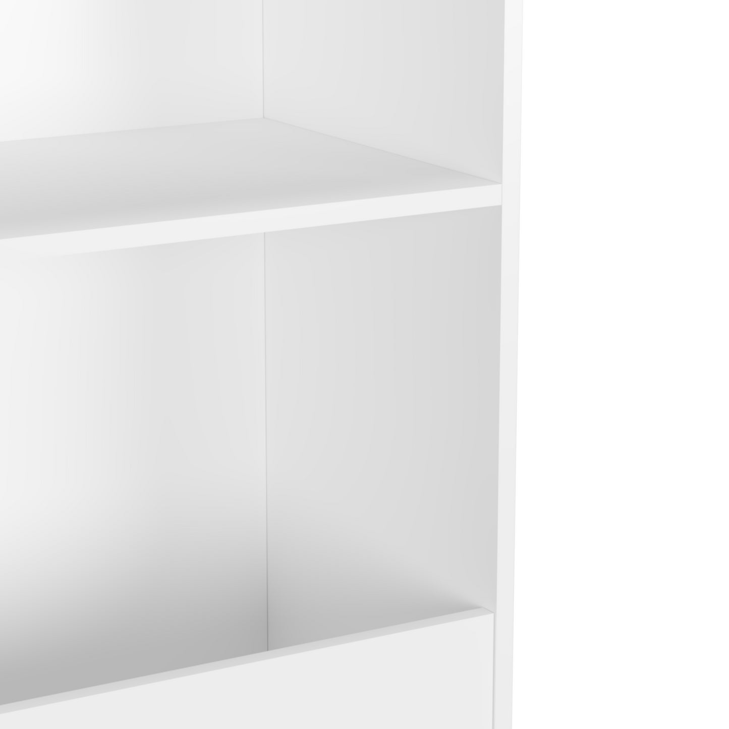 Free Standing 4 Tier Kid’s Bookcase and Toy Storage Organizer in White