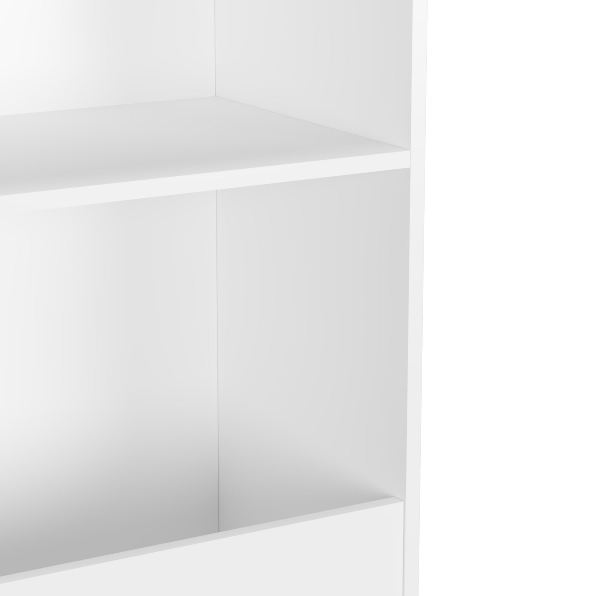 Free Standing 4 Tier Kid’s Bookcase and Toy Storage Organizer in White