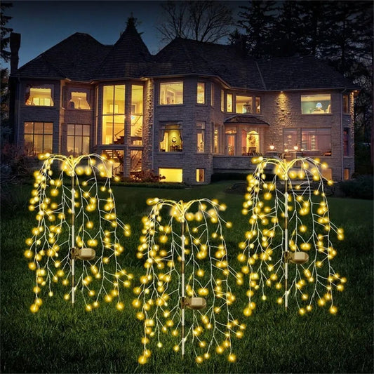 100 LED Solar Fireworks Lights for Patio & Garden