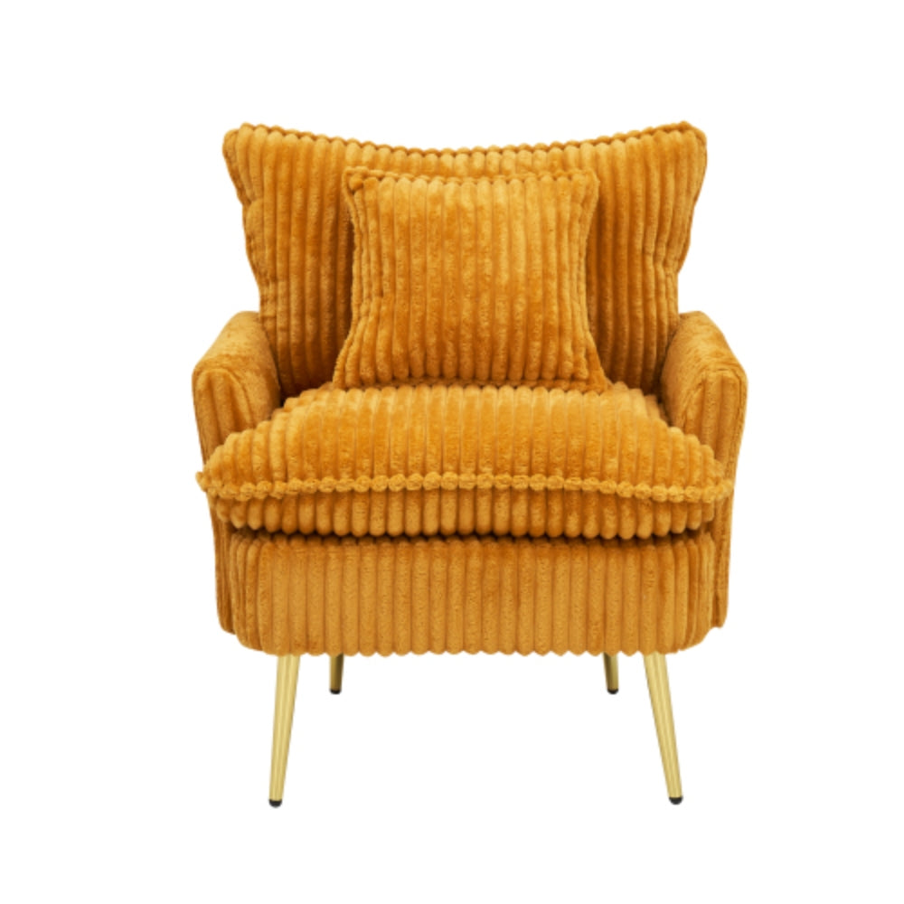 Single Chair Fashion Sofa in Coarse Corduroy Fabric