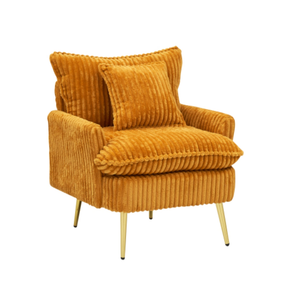 Single Chair Fashion Sofa in Coarse Corduroy Fabric