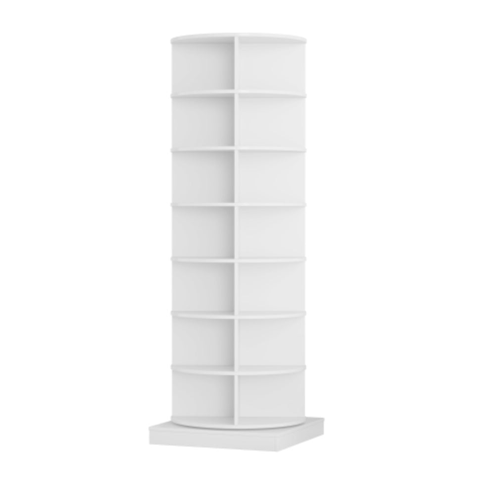 360 Degree White Rotating Shoe Cabinet  with 7 Layers