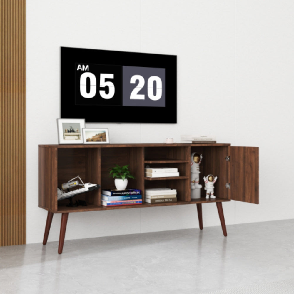 Modern TV Stand with Storage and Shelves