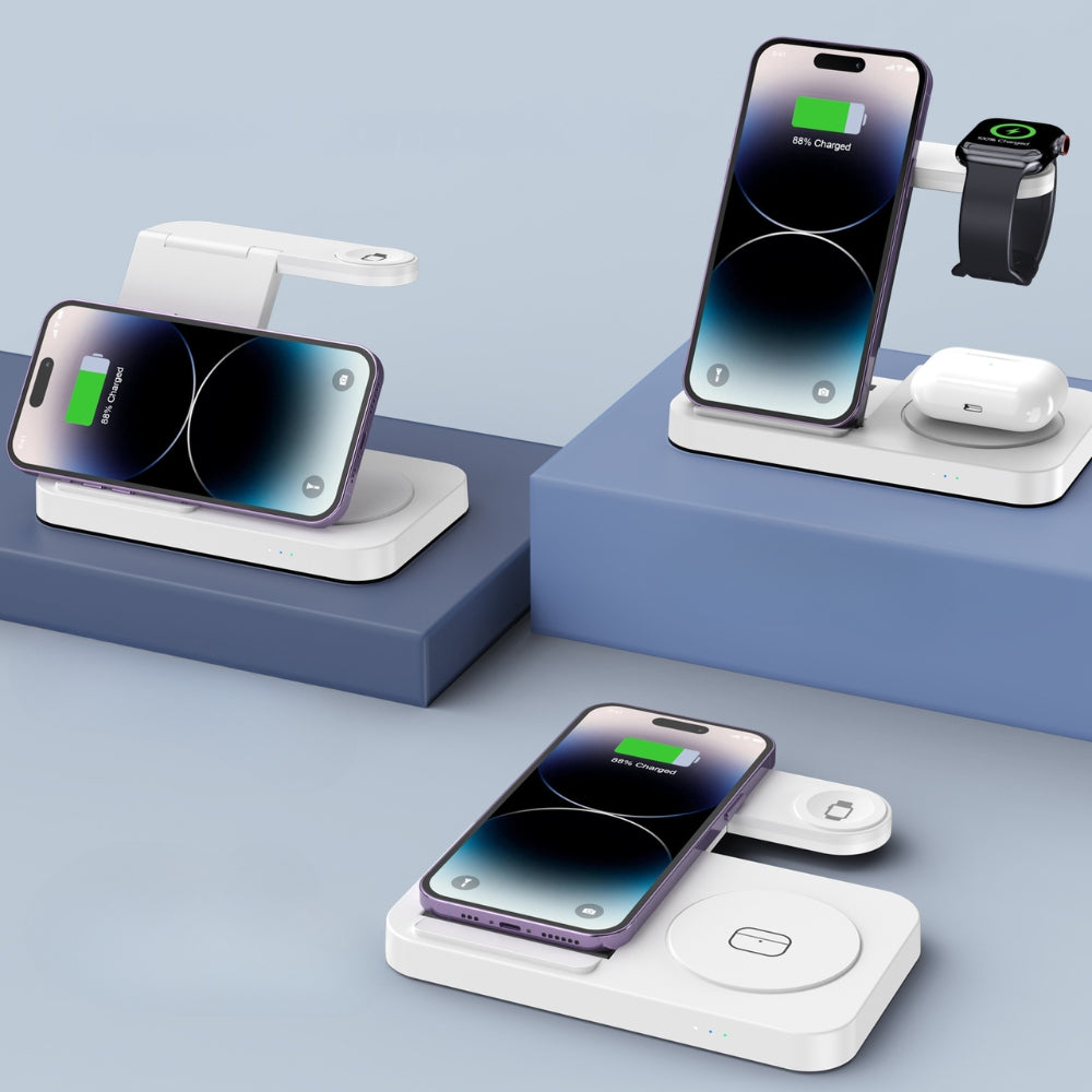 Foldable Fast Charging Station Dock Wireless Charger Stand