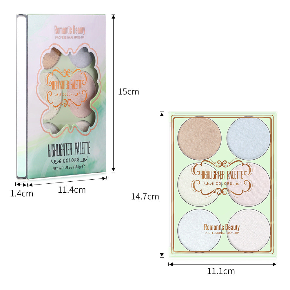 Romantic Beauty 6-Color Highlighter