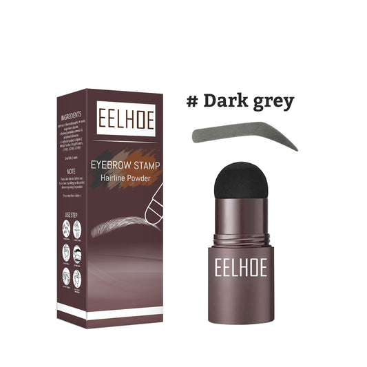 EELHOE Eyebrow Print Mold Eyebrow Drawing (Dark Grey Box) Lazy Eyebrow Filling Makeup Eyebrow Cake Waterproof Hairline Powder