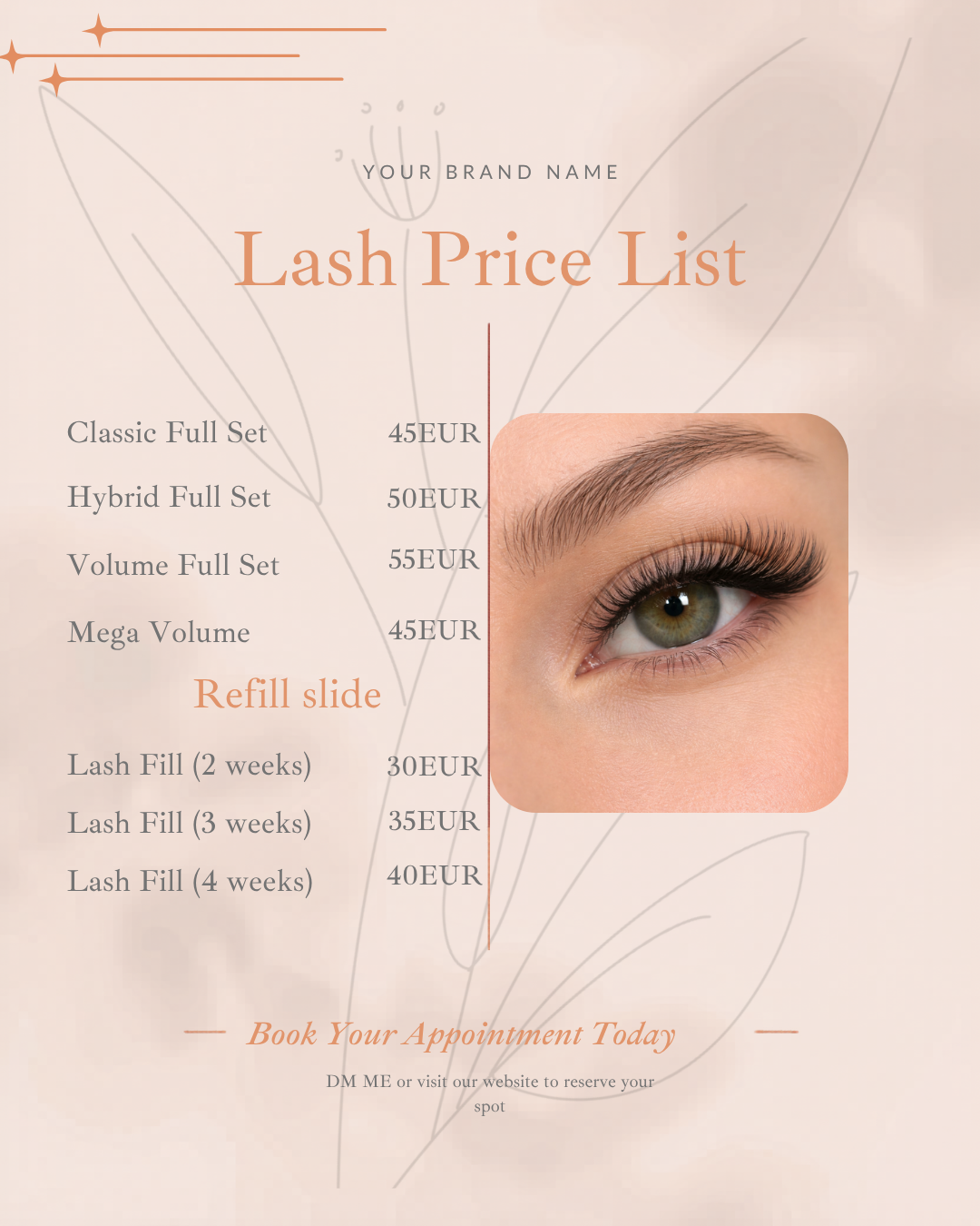 Instagram Content Planner for Lash Artists, (ENGLISH)