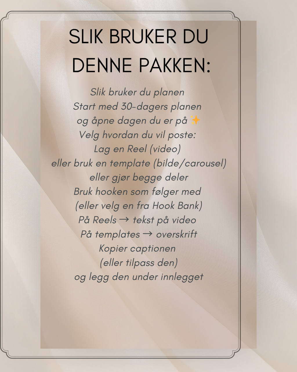Instagram Content Planner for Lash Artists (30 Days + Templates & Hooks) NORWEGIAN
