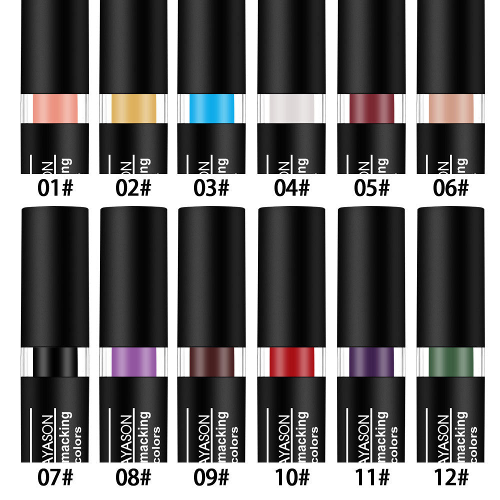 Lipstick White Nude Vampire Olive Green Black Purple Halloween Creative Makeup Retro