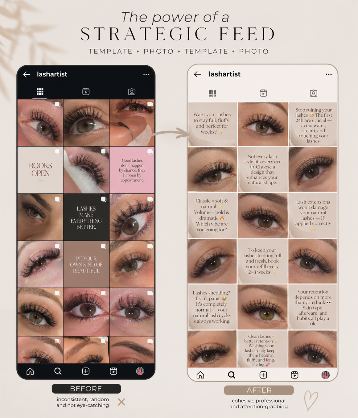 30 Days Instagram Templates, Captions & Hashtags (ENGLISH)