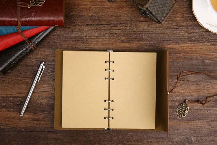 Leather Spiral Notebook – Replaceable Journal & Planner