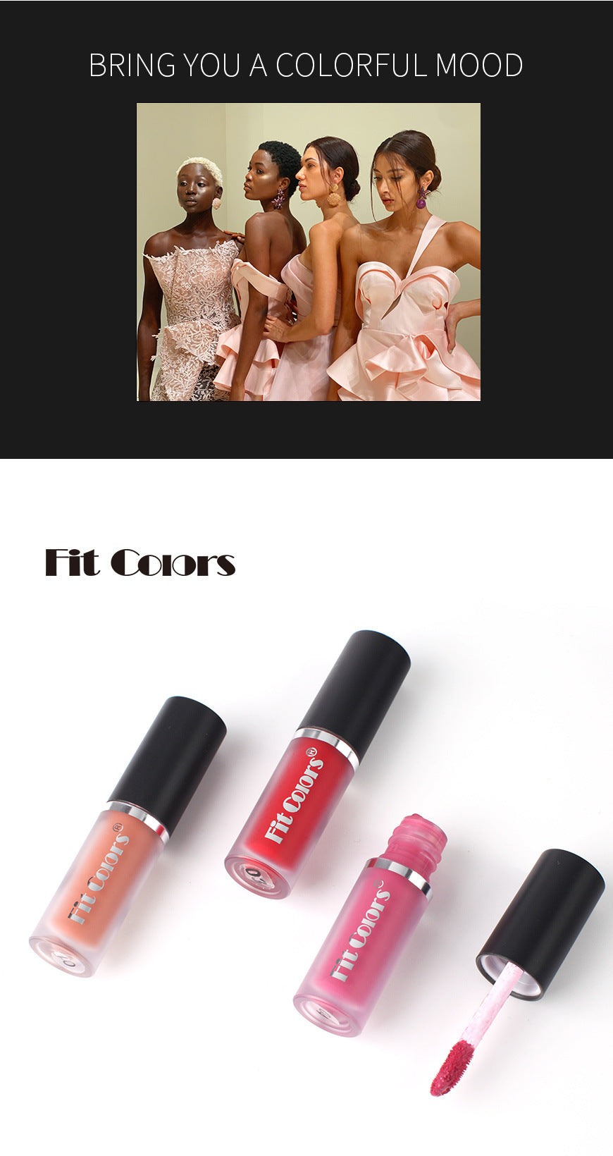 5 Color Matte Non-Stick Cup Lip Gloss Set