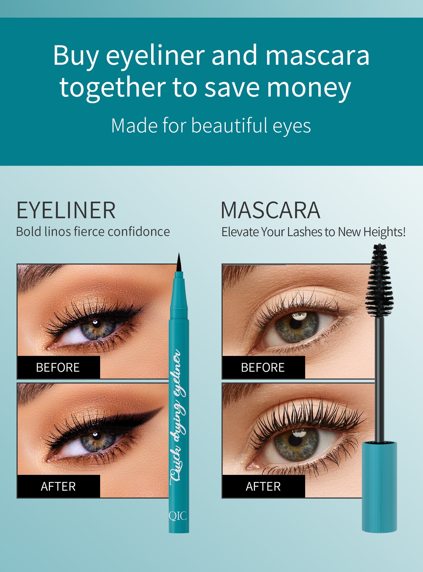 QIC Green Box 2in1 Eyeliner + Mascara