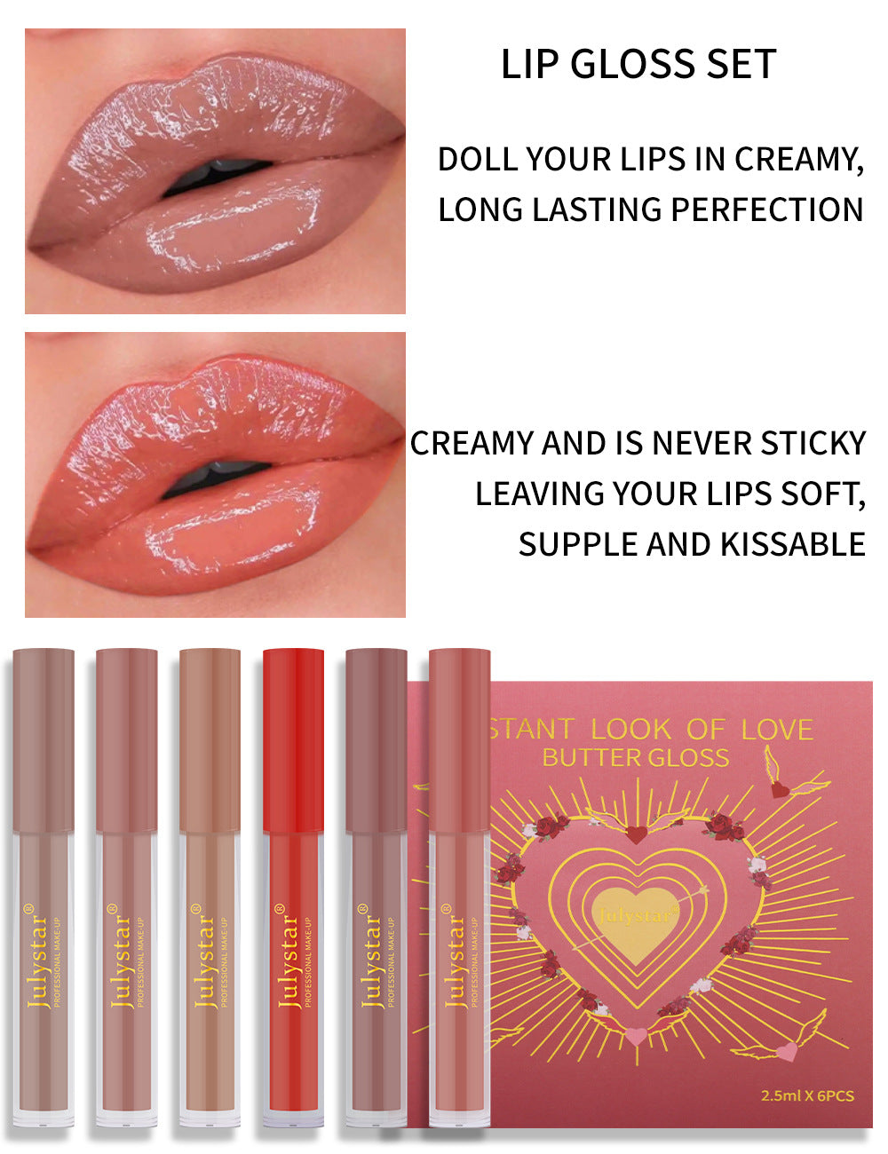 Six piece Set Lip Glaze