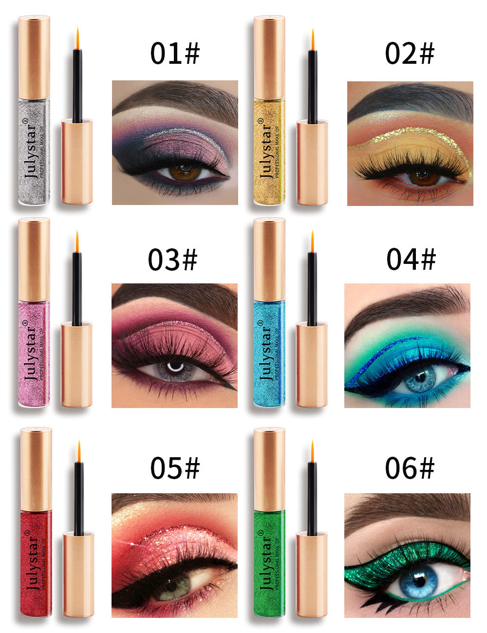 Colorful Extra Fine eyeliner Pen Set