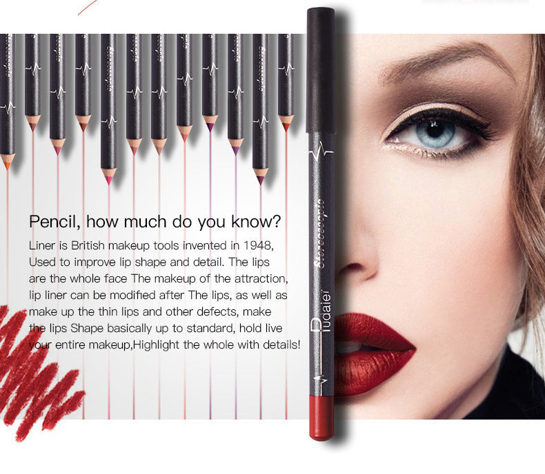 Pudaier twelve-color lip liner