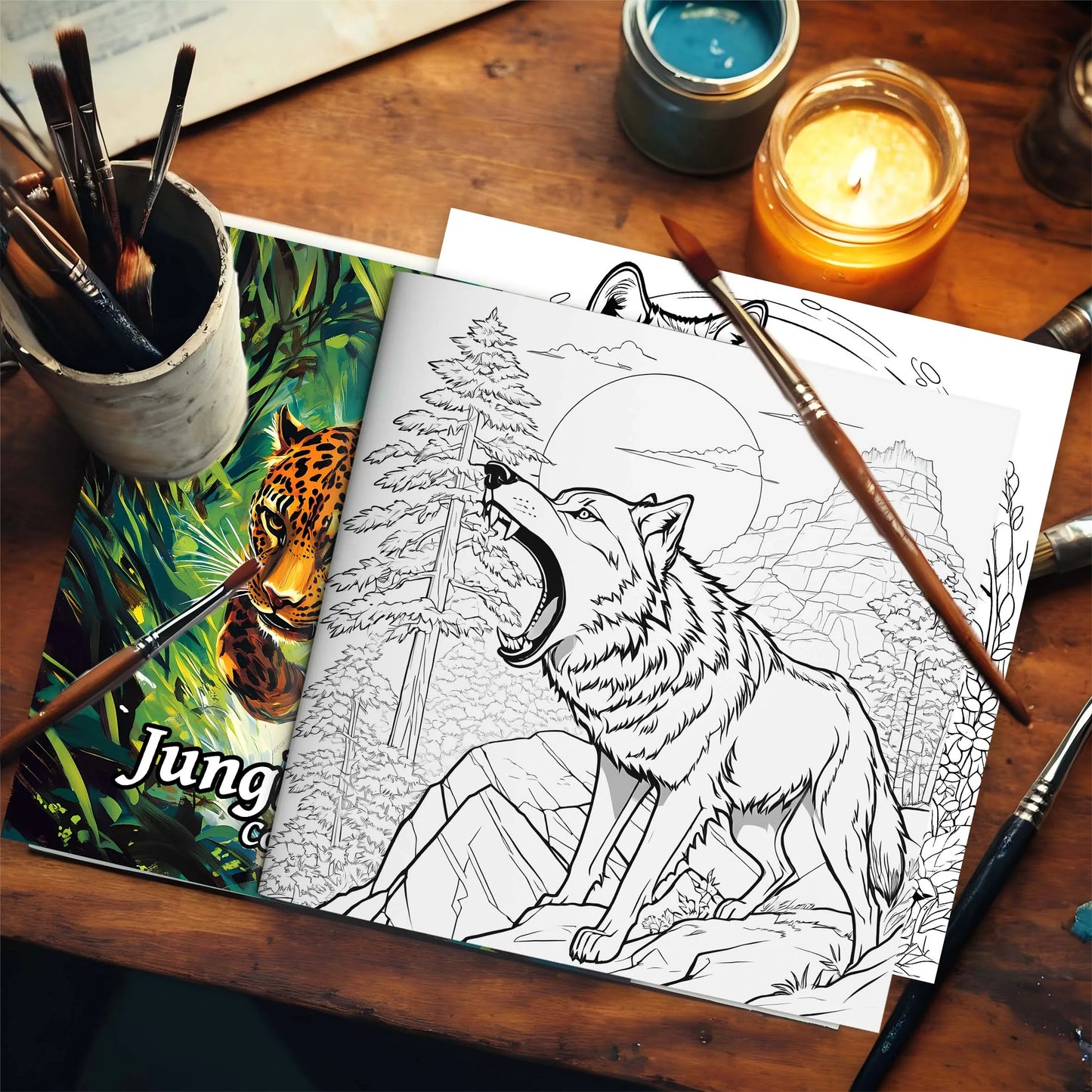 Jungle Animals coloring Book
