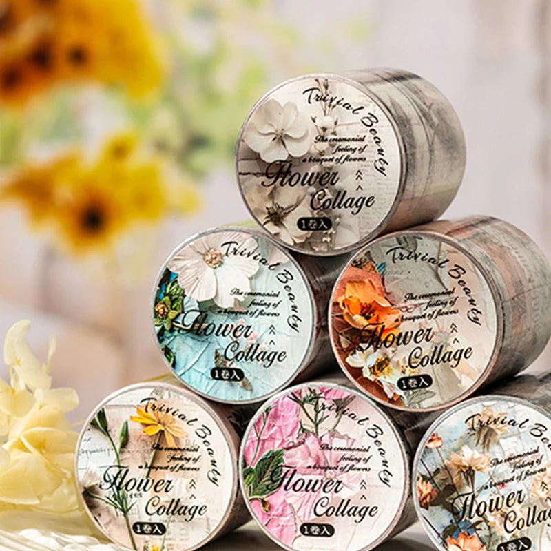 Beauty Flower Manga Washi Tape – 3 Rolls