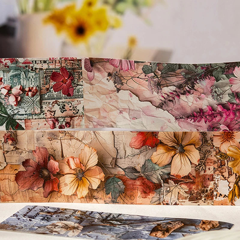 Beauty Flower Manga Washi Tape – 3 Rolls