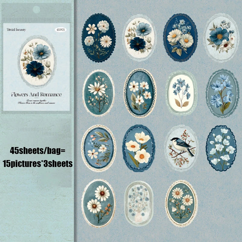 Mr. Paper Serene Florals – 45‑Piece Sticker Pack