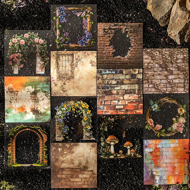 Vine Brick Wall Sticker Book – 90 Pieces