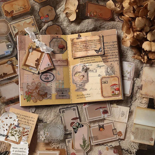 Vintage Plant Sticker Book – 4 Designs