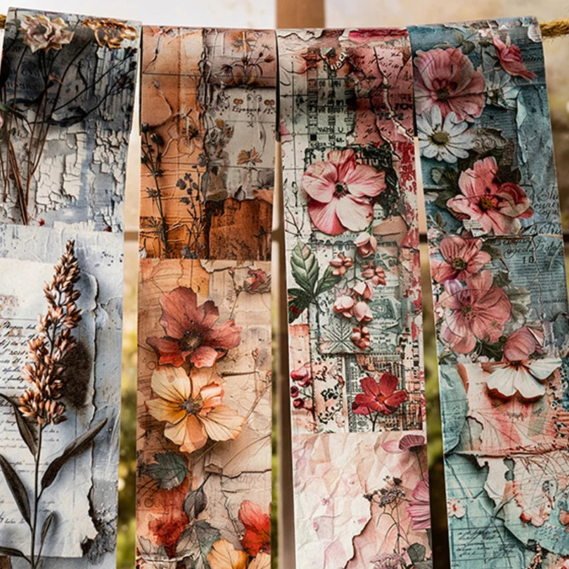 Beauty Flower Manga Washi Tape – 3 Rolls