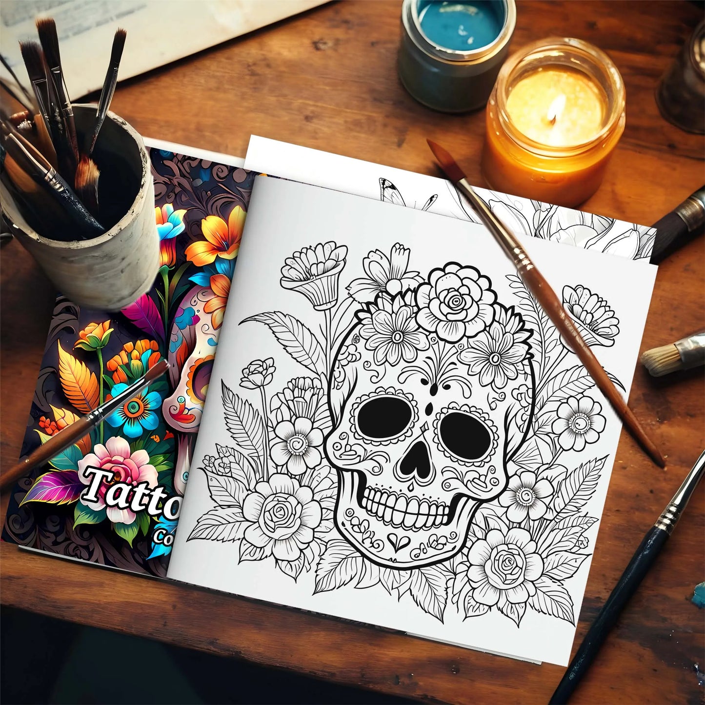 Tattoo Pattern Coloring Book