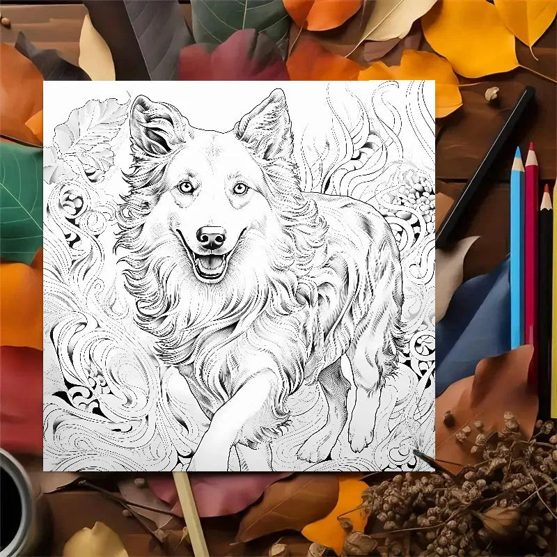 Mandala Dog Art Coloring Book