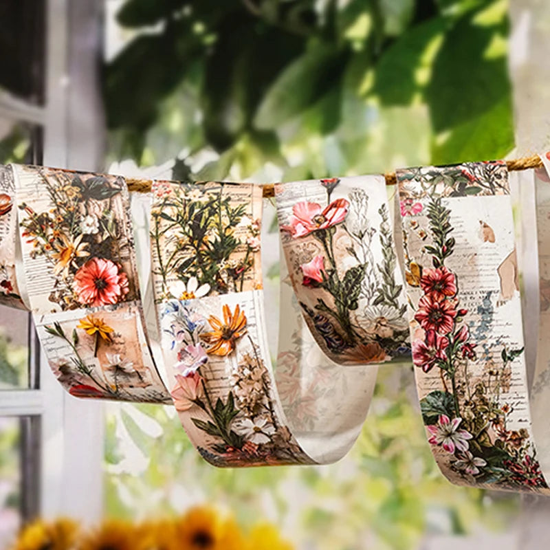 Beauty Flower Manga Washi Tape – 3 Rolls